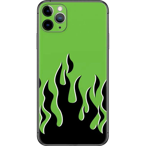 Green Flames iPhone 11 Pro Max Skin