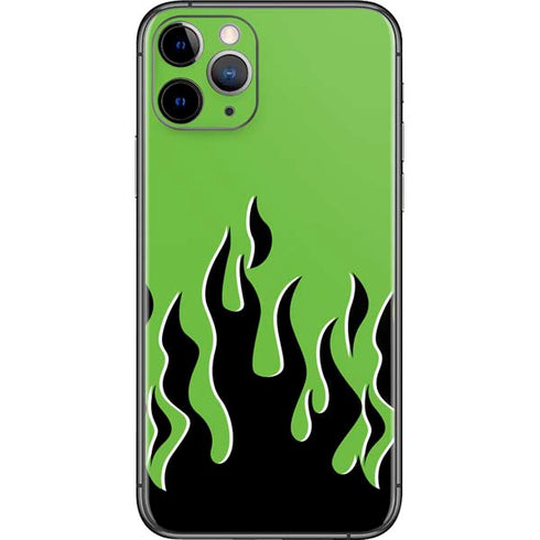 Green Flames iPhone 11 Pro Skin