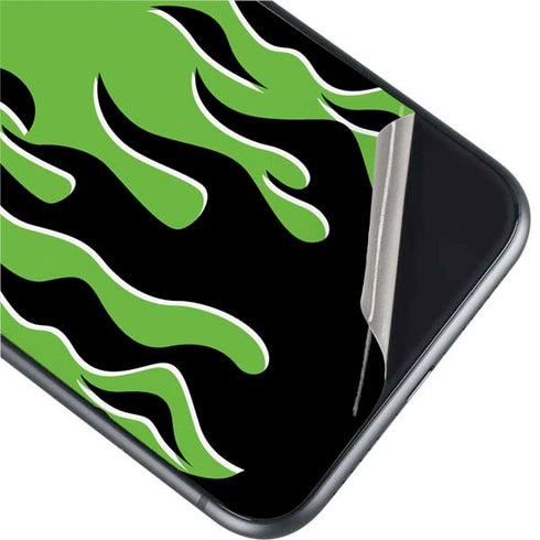 Green Flames iPhone 11 Skin