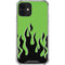 Green Flames iPhone 12 Clear Case