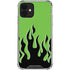 Green Flames iPhone 12 Clear Case