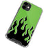 Green Flames iPhone 12 Clear Case