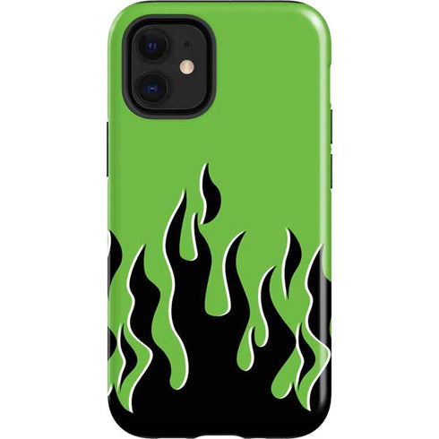 Green Flames iPhone 12 Mini Impact Case