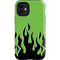 Green Flames iPhone 12 Mini Impact Case