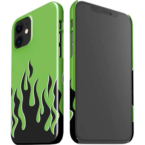 Green Flames iPhone 12 Mini Lite Case