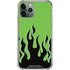 Green Flames iPhone 12 Pro Clear Case