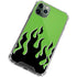 Green Flames iPhone 12 Pro Clear Case