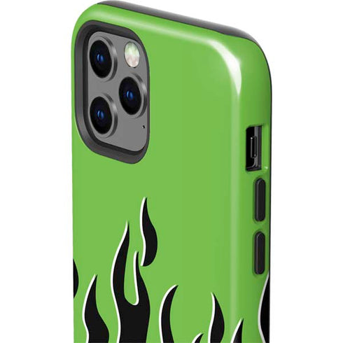 Green Flames iPhone 12 Pro Impact Case