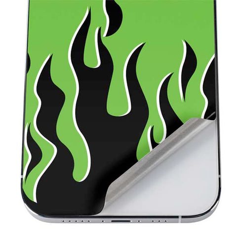 Green Flames iPhone 12 Pro Max Skin