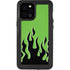 Green Flames iPhone 12 Pro Max Waterproof Case