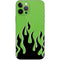 Green Flames iPhone 12 Pro Skin