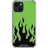 Green Flames iPhone 13 Clear Case