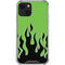 Green Flames iPhone 13 Mini Clear Case