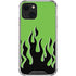 Green Flames iPhone 13 Mini Clear Case