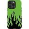 Green Flames iPhone 13 Pro Impact Case