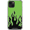Green Flames iPhone 14 Clear Case