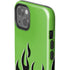 Green Flames iPhone 15 Plus Impact Case