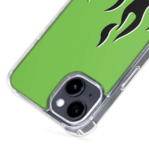 Green Flames iPhone 15 MagSafe Case