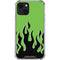Green Flames iPhone 14 Plus Clear Case