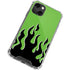 Green Flames iPhone 14 Plus Clear Case