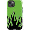Green Flames iPhone 14 Impact Case