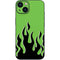 Green Flames iPhone 15 Plus Skin