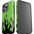 Green Flames iPhone 15 Pro Impact Case
