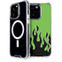 Green Flames iPhone 14 Pro MagSafe Case