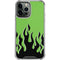 Green Flames iPhone 14 Pro Max Clear Case