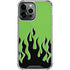 Green Flames iPhone 14 Pro Max Clear Case