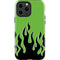 Green Flames iPhone 15 Pro Max Impact Case