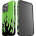 Green Flames iPhone 14 Pro Max Impact Case