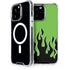 Green Flames iPhone 15 Pro Max MagSafe Case
