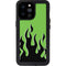 Green Flames iPhone 14 Pro Max Waterproof Case