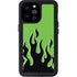 Green Flames iPhone 14 Pro Max Waterproof Case