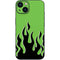 Green Flames iPhone 14 Skin