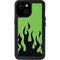 Green Flames iPhone 15 Waterproof Case