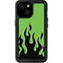 Green Flames iPhone 15 Waterproof Case