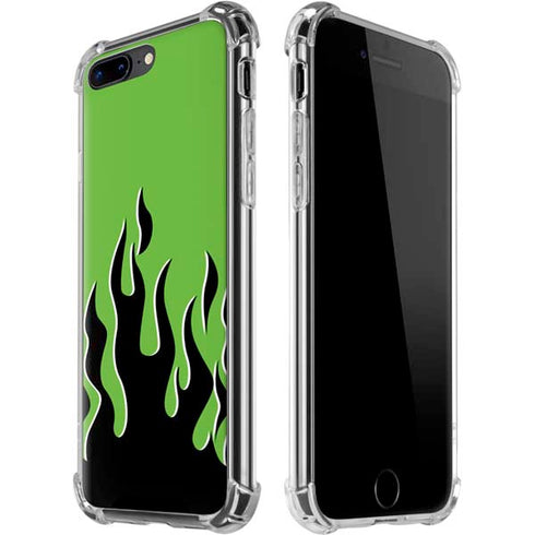 Green Flames iPhone 7/8 Plus Clear Case