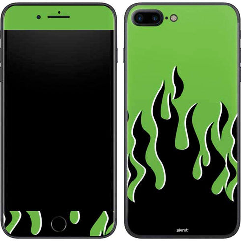 Green Flames iPhone 8 Plus Skin