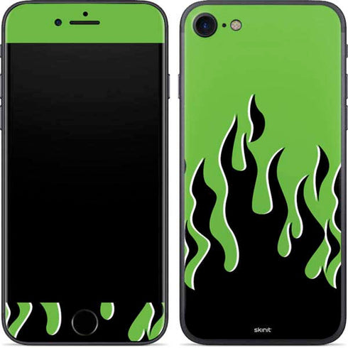 Green Flames iPhone SE (2nd & 3rd Gen) Skin
