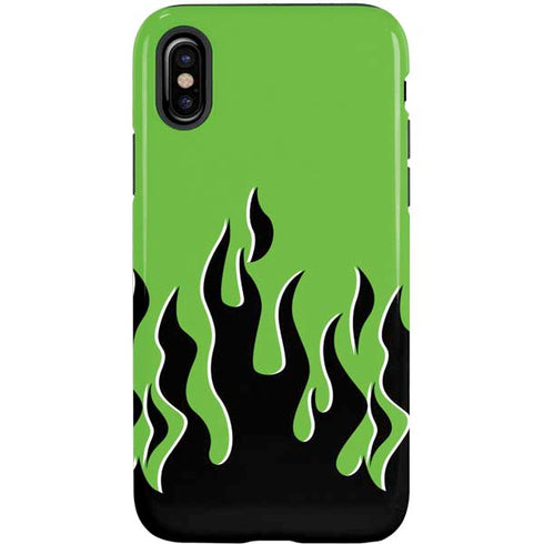 Green Flames iPhone X Pro Case