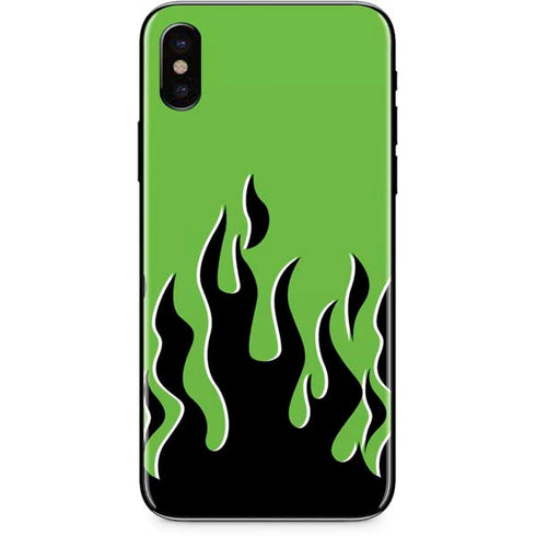 Green Flames iPhone XS Max Skin