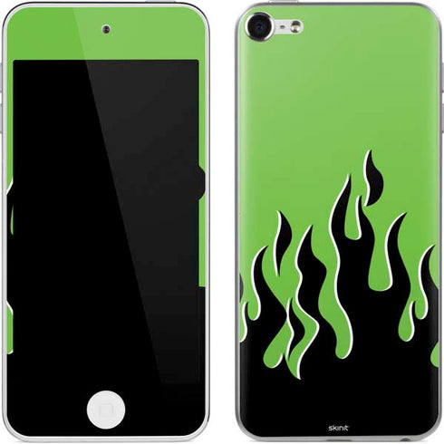 Green Flames Apple iPod Skin