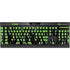 Green Flames K95 RGB PLATINUM Mechanical Gaming Keyboard Skin