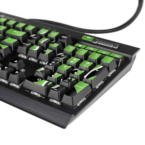 Green Flames K95 RGB PLATINUM Mechanical Gaming Keyboard Skin