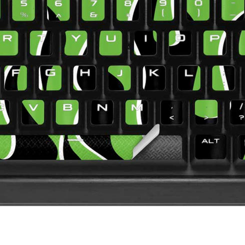 Green Flames K95 RGB PLATINUM Mechanical Gaming Keyboard Skin