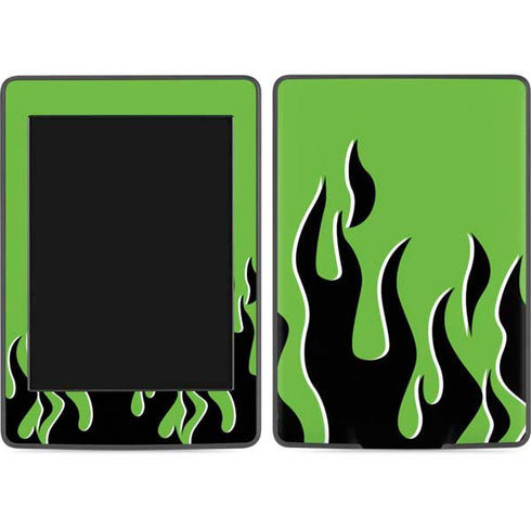 Green Flames Amazon Kindle Skin