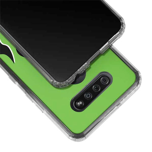 Green Flames LG K51/Q51 Clear Case