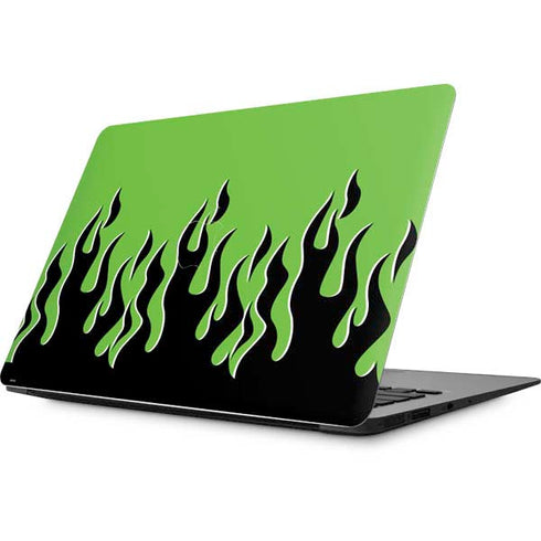 Green Flames Apple MacBook Skin